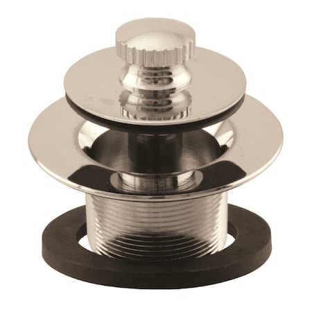 Westbrass Twist & Close 1-3/8" NPSM Fine Thread Bath Drain in Polished Nickel D331-F-05